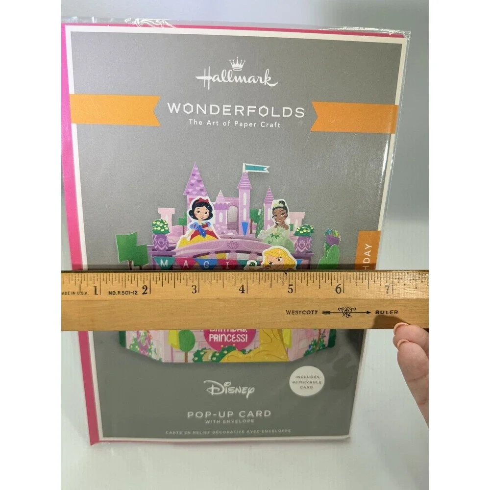 Hallmark Wonderfolds Disney Princess Pop Up Birthday Card Snow White Rapunzel